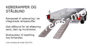 Variant 3515 MT 3500 kg Blattfeder 3.00 x 150 mit E-Pumpe Tandem Tieflader Rückwärtskipper/Heckkipper Stahlboden mit Auffahrschienen